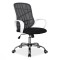 Scaun de birou cu mesh SL Dexter, cadru cromat, mecanism de balans, roti pivotante, 100 kg, alb negru