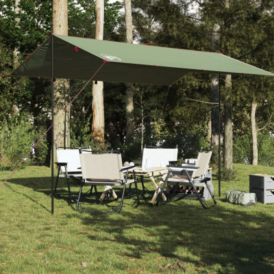 vidaXL Prelată de camping, verde, 400x294 cm, impermeabilă foto