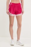 Under Armour pantaloni scurți de alergare Fly By culoarea bordo, neted, high waist