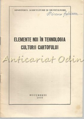 Elemente Noi In Tehnologia Culturii Cartofului foto