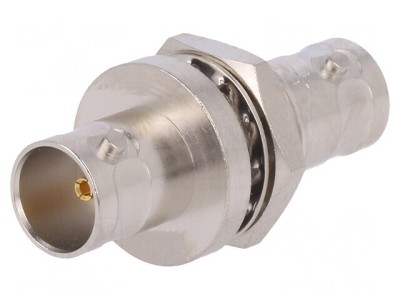 Adaptor BNC Soclu Drept 75&amp;Omega; PTFE Aurit foto