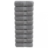 vidaXL Prosoape m&acirc;ini premium SOLUND 10 buc gri 30x30cm 600gsm