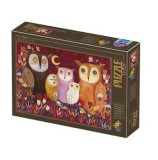 Cumpara ieftin Puzzle adulti D-Toys Kurti Andrea - Owls / Familie de Bufnite, 1000 piese
