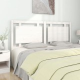 vidaXL Tăblie de pat, alb, 165,5x4x100 cm, lemn masiv de pin