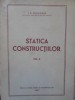 Statica Constructiilor Vol. 2, I.P. Procofiev, 1951, Editura CFR, 428 pagini, Constructii Civile