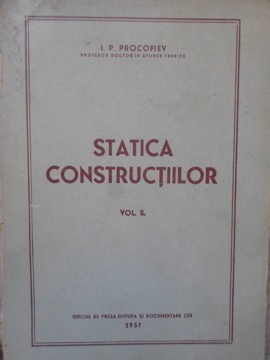 STATICA CONSTRUCTIILOR VOL.2-I.P. PROCOFIEV-219769 foto