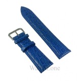 Cumpara ieftin Curea Ceas Piele Naturala Albastra Imprimeu Crocodil 12mm - 26mm, Time Veranda