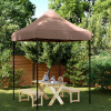 VidaXL Cort de petrecere pliabil Pop-Up, 200x200x306 cm, maro