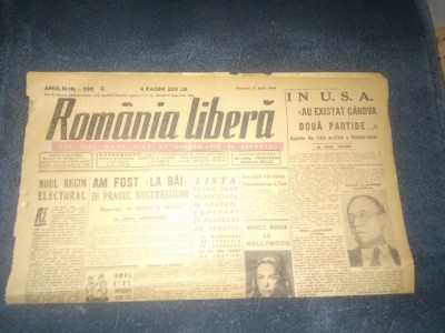 ZIAR ROMANIA LIBERA 17 IULIE 1946 foto