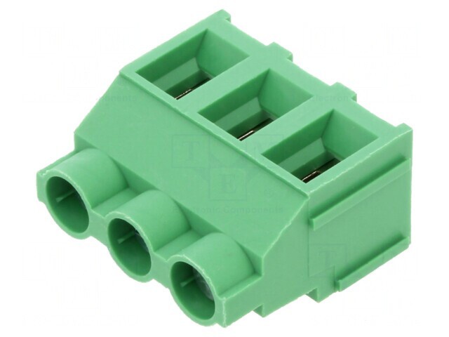Regletă de Conexiuni PCB &icirc;n Unghi 7,62mm 3 Terminale