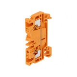Conector de Șine 2.5mm2, 2 Borne, Portocaliu TS35