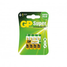 Baterii 4+1 GP Super Alkaline AAA LR03/1.5V-Conținutul pachetului 1x Blister