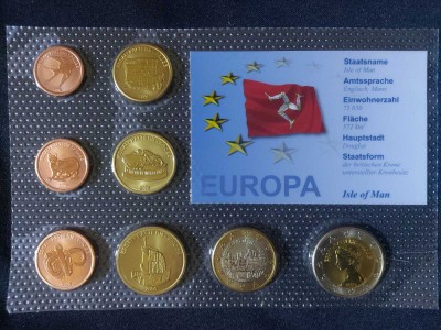 Set Euro - Probe - Insula Man 2006, 8 monede foto