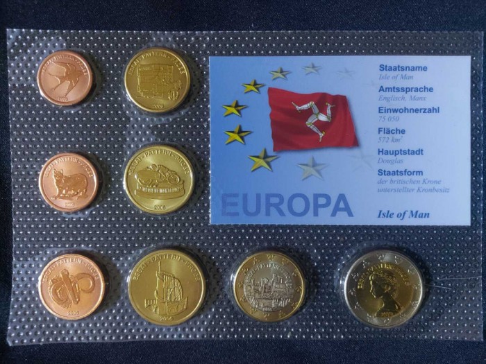 Set Euro - Probe - Insula Man 2006, 8 monede