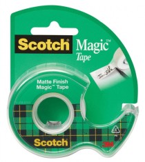 Dispenser Cu Banda Adeziva Transparent Mata, Invizibila La Copiere, 19mm X 7.5m, 3m - Scotch Magic foto