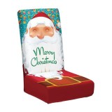 Husa pentru scaun, flippy, tematica craciun, model 3 merry christmas, alb/albastru