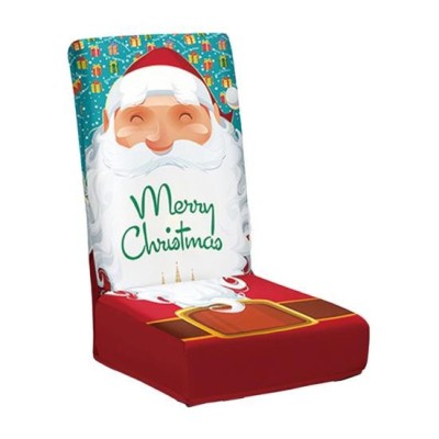 Husa pentru scaun, flippy, tematica craciun, model 3 merry christmas, alb/albastru foto