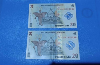 Bancnote 20 lei Ecaterina Teodoroiu serii succesive 236E foto