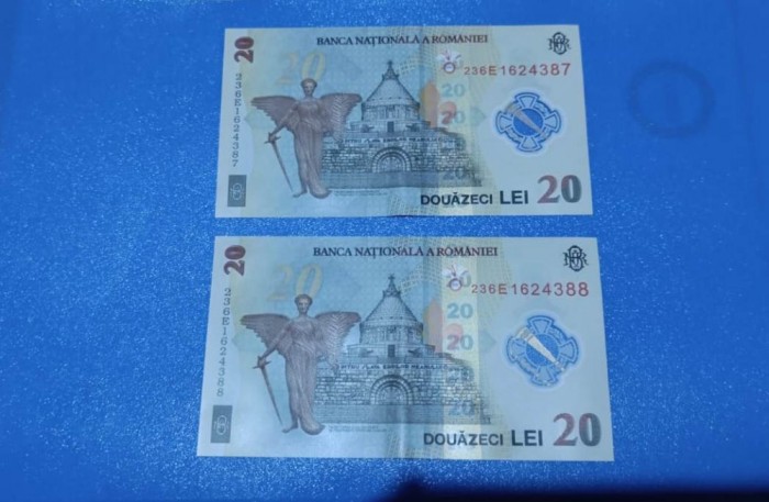 Bancnote 20 lei Ecaterina Teodoroiu serii succesive 236E