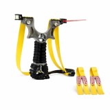 Cumpara ieftin Praștie de precizie din rasina cu laser, DEPOX&reg;, 2 elastice de rezervă, 11 cm, negru - Copie