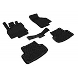 Covorase Cauciuc Premium Stil Tavita Skoda Octavia 4 (2020+) Seintex, Fara Miros, Negre, Bordura 3cm, Acoperire Tunel Median