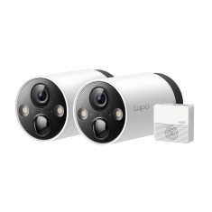 CAMERA IP Exterior TP-LINK, Set 2 buc + HUB, IP66, dist. IR 15 m, tip lentila fixa 3.15 mm, 3 Mpx rezolutie 2K, RJ-45 + wireless, mic, plastic, slot S foto