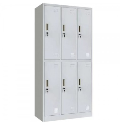 Vestiar metalic Premium 6 usi (3x2) 900x450x1800 mm (LxlxH), Neasamblat, PLUS foto