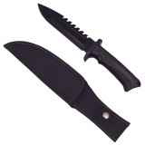 Cutit de vanatoare DEPOX&reg;, Hunting Etiquette, 29 cm, otel inoxidabil, negru
