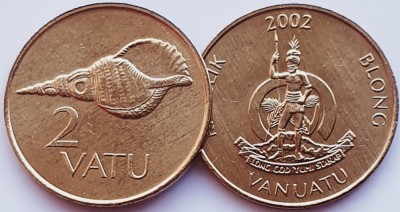 2333 Vanuatu 2 Vatu 2002 km 4 UNC foto