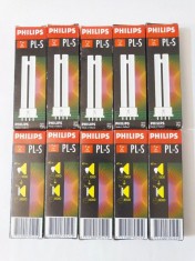Bec lampa fluorescenta Philips PL-S 7W 84 4 pini 2G7