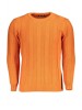 Pulover barbati cu aspect tricotat, Portocaliu, M, U.S. GRAND POLO EQUIPMENT &amp; APPAREL