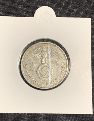 Moneda 2 reichsmark 1937 E argint foto