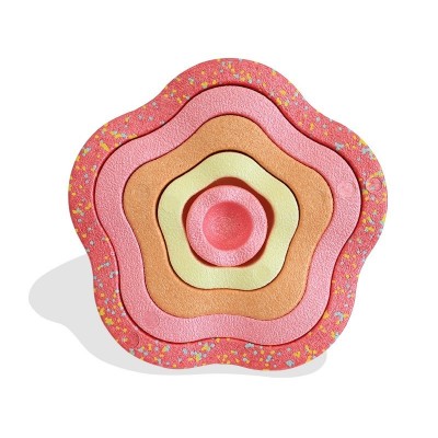 Jucarie Senzoriala de Echilibru, Flippy, Tip Stepping Stones, 5 Piese, din Spuma, pentru Miscare, Sarituri, Prindere, Diametru 28 cm, Model 1, Multico foto