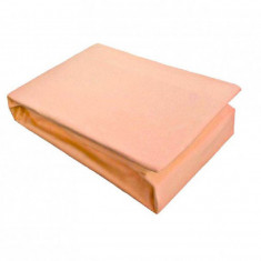 Husa de Pat si 1 Fata de Perna tip Jersey, Peach, 100x200 cm (Bumbac 100%)