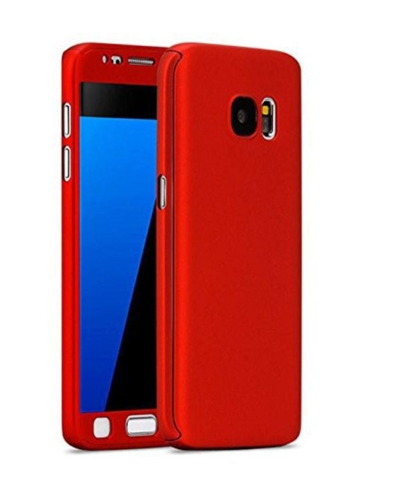 Husa FullBody MyStyle Rosu pentru Samsung Galaxy S6 acoperire completa 360 grade cu folie de protectie gratis