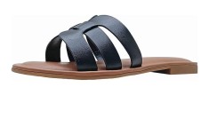 Papuci dama The Drop Monika, negru, marime 40 - OUTLET