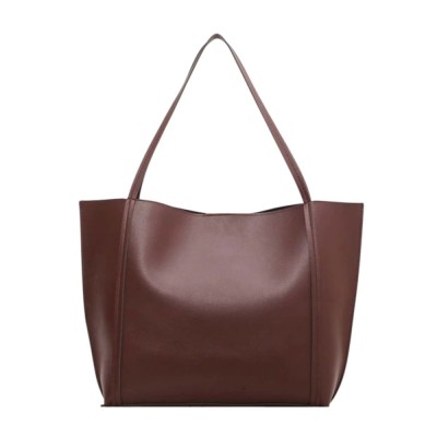 Geanta tote de Umar cu Design Simplu si Minimalist, Capacitate Mare - Maro foto