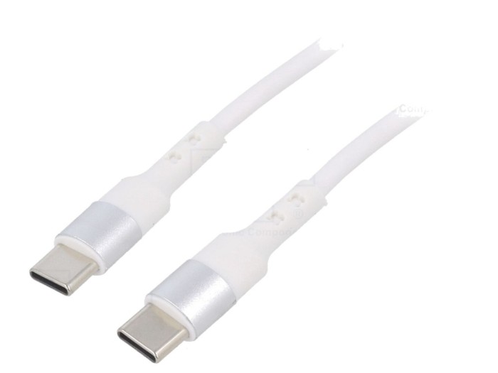 Cablu USB C 0,5m Alb