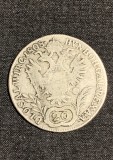 Moneda 20 creitari 1808 Austria argint semn monetărie A Viena, Europa