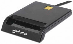 Cititor de carduri smart Manhattan 102049, USB 2.0, negru foto