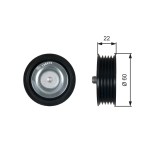 GATES T36473 DriveAlign&reg; Rola ghidare/conducere, curea transmisie