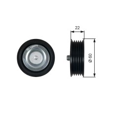 GATES T36473 DriveAlign&reg; Rola ghidare/conducere, curea transmisie
