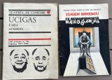 Lot 2 programe sală Eugen Ionescu / Ionescu, Ucigas fara simbrie (1967) si Ce nemaipomenita harababura (1990), de colectie, teatru