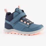 Bocanci mid NH500 drumeție, mărimi 28-34 albastru fete, Quechua
