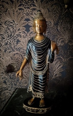 Sculptura,statueta din bronz masiv Buddha foto