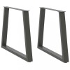 VidaXL Picioare de masă &icirc;n formă de V, 2 buc., antracit, 80x(72-73,3) cm, oțel 4012574