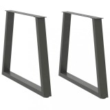 VidaXL Picioare de masă &icirc;n formă de V, 2 buc., antracit, 80x(72-73,3) cm, oțel