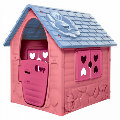 Casuta de joaca pentru copii My First PlayHouse Dohany, roz cu albastru foto
