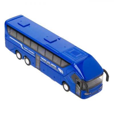 Autobuz Jucarie, Model Turistic, Scala 1:50, Sunet și Lumini, Albastru foto