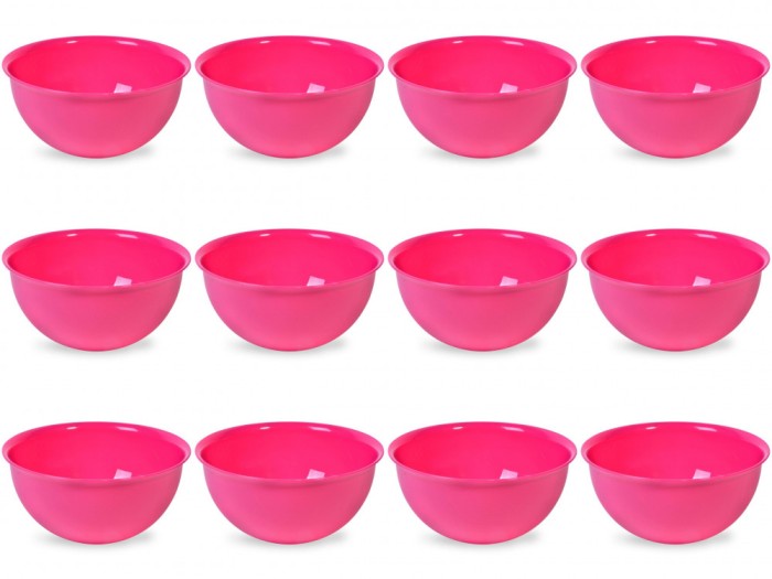 Set boluri, 12 piese, 1L, Plastic, Fucsia